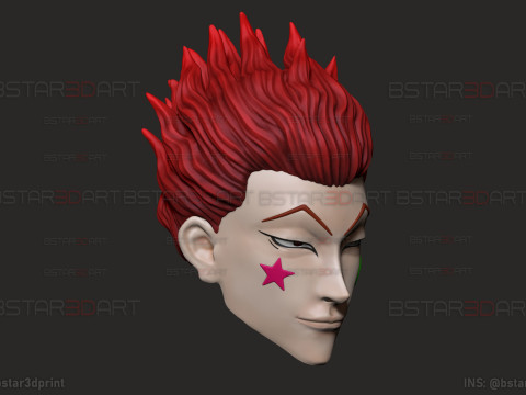 Hisoka Head Wearable Cosplay - Hunter X Hunter Anime Modello di stampa 3D