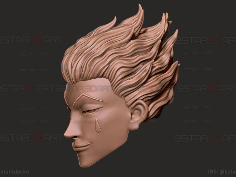 Hisoka Head Wearable Cosplay - Hunter X Hunter Anime Modello di stampa 3D