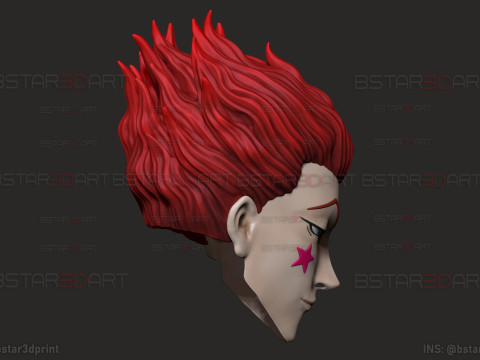 Hisoka Head Wearable Cosplay - Hunter X Hunter Anime Modello di stampa 3D