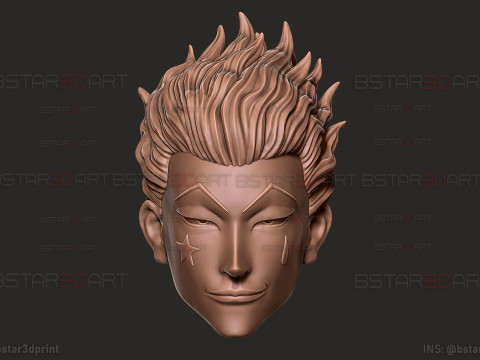 Hisoka Head Wearable Cosplay - Hunter X Hunter Anime Modello di stampa 3D