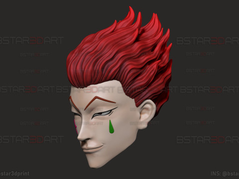 Hisoka Head Wearable Cosplay - Hunter X Hunter Anime Modello di stampa 3D
