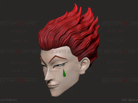 Hisoka Head Wearable Cosplay - Hunter X Hunter Anime 3D Print Model