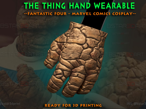 The Thing Hand Wearable - Fantastic Four - Marvel Comics 3D-Druckmodell