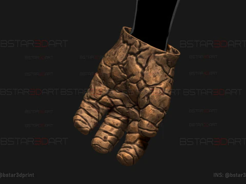 The Thing Hand Wearable - Quarteto Fant&aacute;stico - Marvel Comics Modelo de Impressão 3D