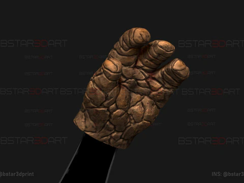 The Thing Hand Wearable - Quarteto Fant&aacute;stico - Marvel Comics Modelo de Impressão 3D