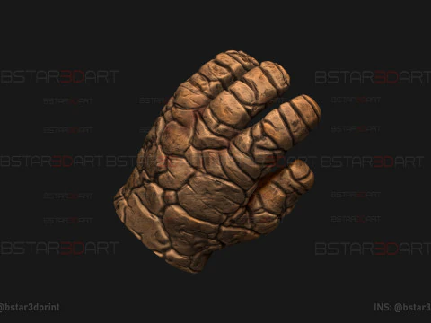 The Thing Hand Wearable - Quarteto Fant&aacute;stico - Marvel Comics Modelo de Impressão 3D