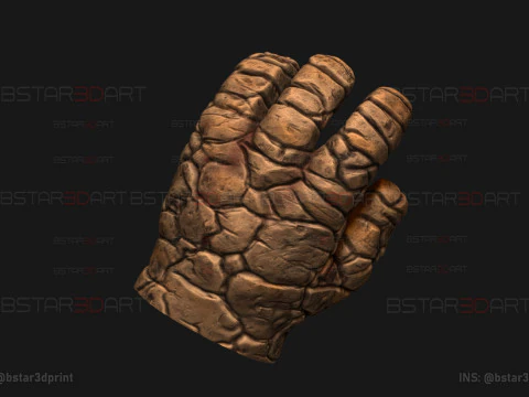 The Thing Hand Wearable - Quarteto Fant&aacute;stico - Marvel Comics Modelo de Impressão 3D