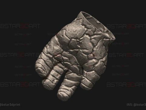 The Thing Hand Wearable - Quarteto Fant&aacute;stico - Marvel Comics Modelo de Impressão 3D