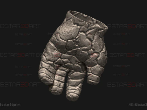 The Thing Hand Wearable - Quarteto Fant&aacute;stico - Marvel Comics Modelo de Impressão 3D