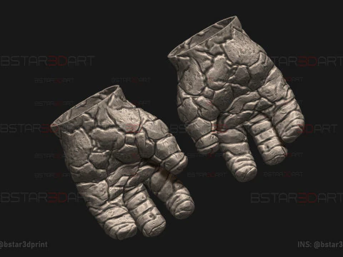 The Thing Hand Wearable - Quarteto Fant&aacute;stico - Marvel Comics Modelo de Impressão 3D