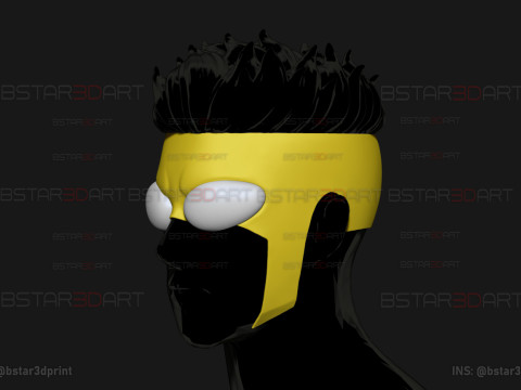 Invincible Mask No Hair - Halloween Comics Cosplay Modelo de Impressão 3D
