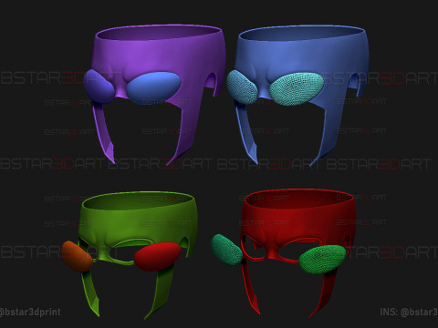 Invincible Mask No Hair - Halloween Comics Cosplay Modelo de Impressão 3D