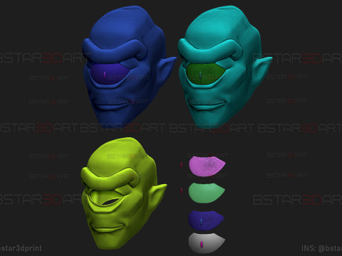 Invincible - Allen The Alien Mask - Halloween Comics Cosplay Modelo de impresión 3D