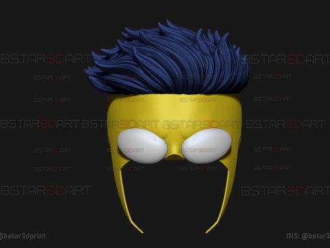 Invincible Mask With Hair - Halloween Comics Cosplay 3D प्रिंट मॉडल