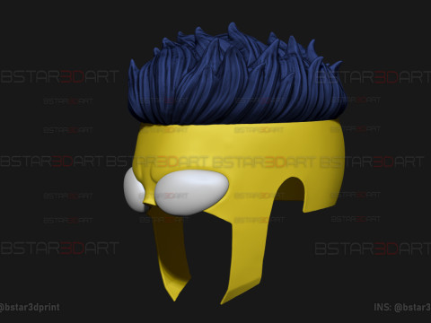 Invincible Mask With Hair - Halloween Comics Cosplay 3D प्रिंट मॉडल