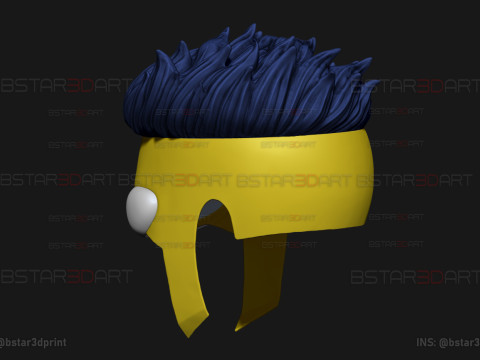 Invincible Mask With Hair - Halloween Comics Cosplay 3D प्रिंट मॉडल