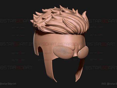 Invincible Mask With Hair - Halloween Comics Cosplay 3D प्रिंट मॉडल