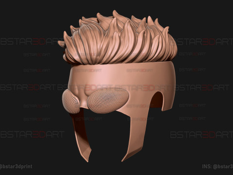Invincible Mask With Hair - Halloween Comics Cosplay 3D प्रिंट मॉडल