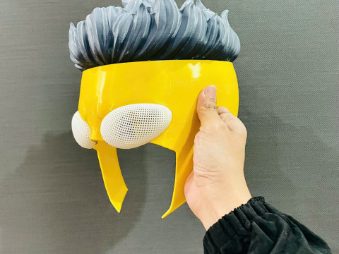 Invincible Mask With Hair - Halloween Comics Cosplay 3D प्रिंट मॉडल