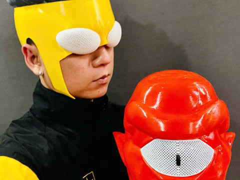 Invincible Mask With Hair - Halloween Comics Cosplay 3D प्रिंट मॉडल