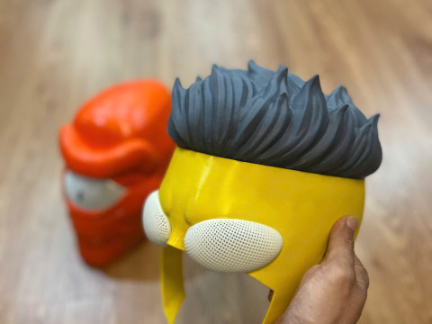 Invincible Mask With Hair - Halloween Comics Cosplay 3D प्रिंट मॉडल