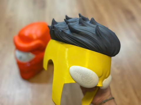 Invincible Mask With Hair - Halloween Comics Cosplay 3D प्रिंट मॉडल