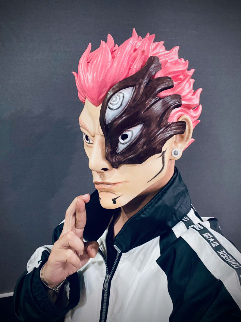 Sukuna Final Form Head Mask - With Hair - Jujutsu Kaisen Cosplay 3D Baskı Modeli .c4d .max .obj .3ds .fbx .stl .blend