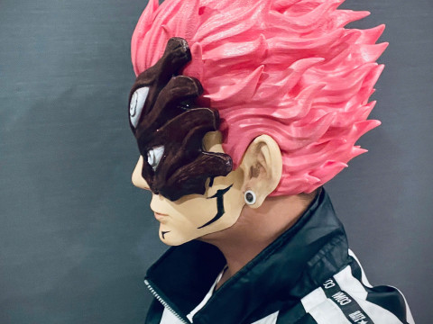 Sukuna Final Form Head Mask - With Hair - Jujutsu Kaisen Cosplay 3D Baskı Modeli