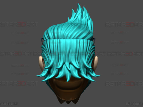 The Franky Head Wearable - One Piece Anime Cosplay Model do druku 3D