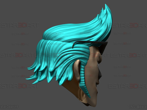 The Franky Head Wearable - One Piece Anime Cosplay Model do druku 3D