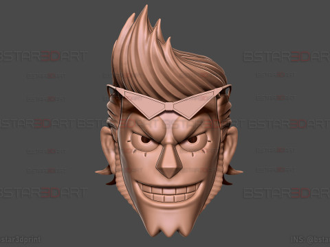The Franky Head Wearable - One Piece Anime Cosplay Model do druku 3D