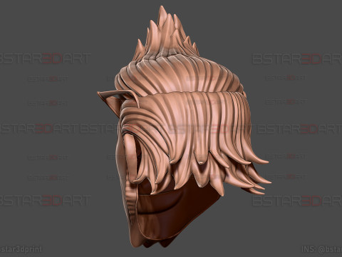 The Franky Head Wearable - One Piece Anime Cosplay Model do druku 3D