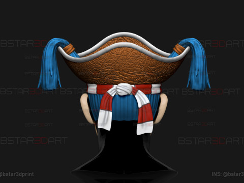 The Buggy Head Wearable - One Piece Anime Cosplay 3D 프린트 모델