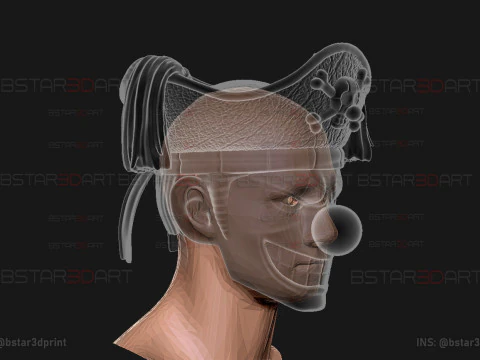 The Buggy Head Wearable - One Piece Anime Cosplay 3D Print Model