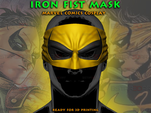 The Iron Fist Eye Mask - Marvel Comics Cosplay 3D Baskı Modeli