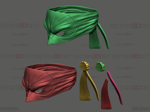 The Iron Fist Eye Mask - Marvel Comics Cosplay 3D Baskı Modeli