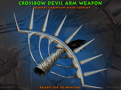 Crossbow Devil Quanxi Arm Weapon - Chainsaw Man Cosplay Modèles 3D en vedette