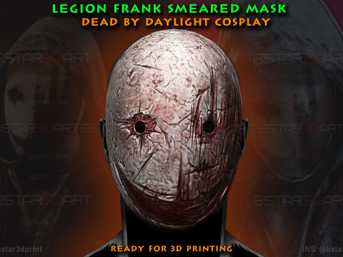 The Legion Frank Smeared Mask - Dead by Daylight - Horror Mask 3D Print Model