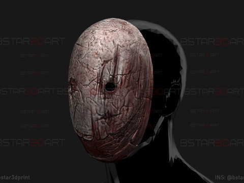 The Legion Frank Smeared Mask - Dead by Daylight - Horror Mask 3D Print Model