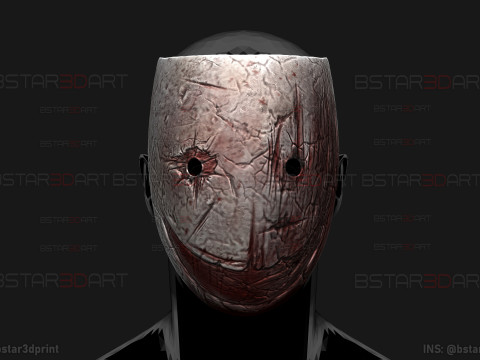 The Legion Frank Smeared Mask - Dead by Daylight - Horror Mask 3D Print Model