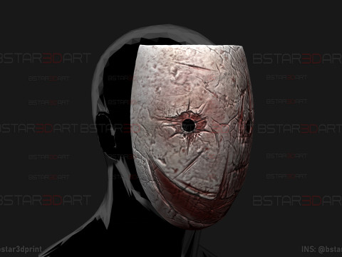 The Legion Frank Smeared Mask - Dead by Daylight - Horror Mask 3D Print Model
