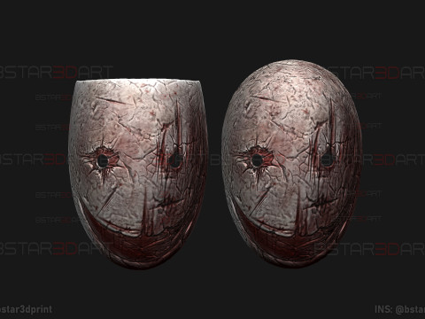 The Legion Frank Smeared Mask - Dead by Daylight - Horror Mask 3D Print Model