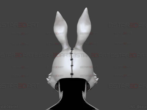 White Rabbit Mask - Devil may Cry - Halloween Cosplay 3D Print Model