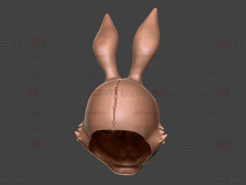 White Rabbit Mask - Devil may Cry - Halloween Cosplay 3D 打印模型