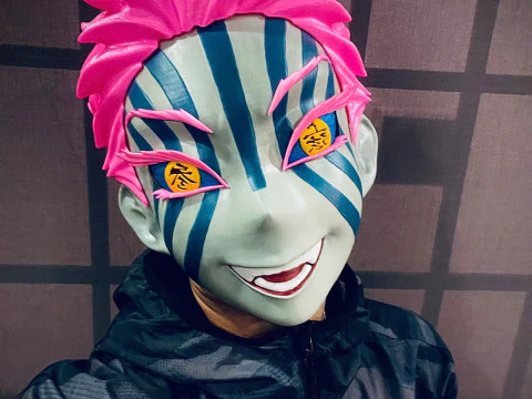 Akaza Head Wearable - Demon Slayer - Kimetsu no Yaiba Cosplay Modello di stampa 3D