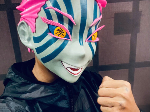 Akaza Head Wearable - Demon Slayer - Kimetsu no Yaiba Cosplay 3D Print Model