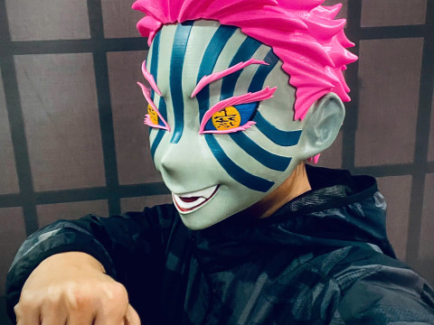 Akaza Head Wearable - Demon Slayer - Kimetsu no Yaiba Cosplay 3D Print Model