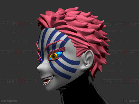 Akaza Head Wearable - Demon Slayer - Kimetsu no Yaiba Cosplay 3D Print Model