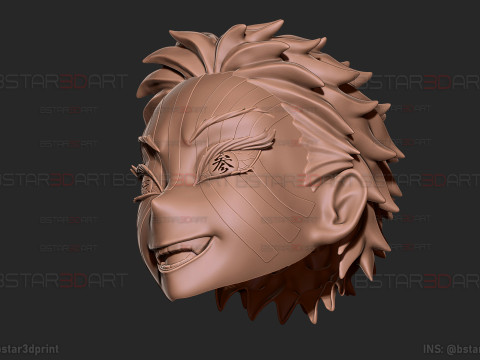 Akaza Head Wearable - Demon Slayer - Kimetsu no Yaiba Cosplay 3D Print Model