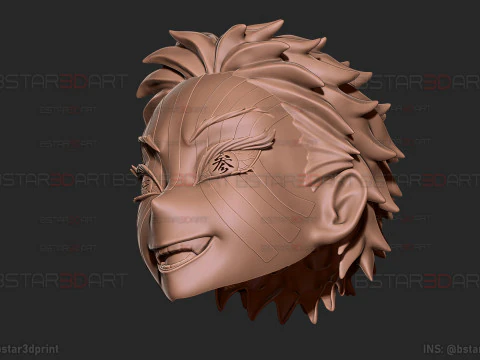 Akaza Head Wearable - Demon Slayer - Kimetsu no Yaiba Cosplay 3D Print Model
